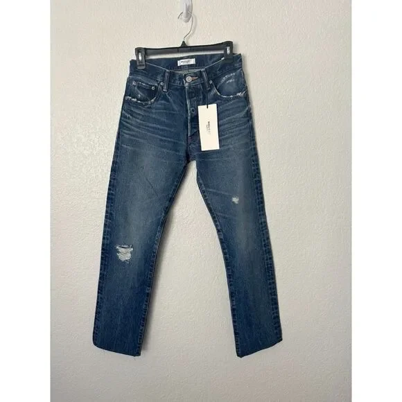 Moussy Vintage Celina Cropped Straight Blue Jeans NWT Size 26 - Picture 1 of 8
